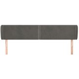  Vzglavje z ušesi temno siv 203x23x78/88 cm žamet, (20735710) | Shoptok.si