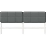  Tapecirani uzglavlje s uzglavljem Bijela i svijetlo siva 180 cm | shoptok.hr