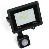  Zunanji LED reflektor IP66 črn 20W + senzor
