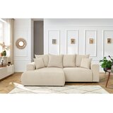 Bobochic Paris Kremno bela žametna kotna sedežna garnitura Enjoy – | Shoptok.si