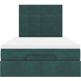 vidaXL Otomanski posteljni okvir z vzmetnicami zelen 120x190cm žamet, (21611891) | Shoptok.si