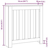  Pokrov radijatora Crni hrast 78x20x82 cm Konstruirano drvo | shoptok.hr