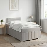  Boxspring krevet s madracem Svjetlosiva 120 x 190 cm Tkanina Cijene