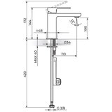 Rosan S2 baterija za lavabo – hladna voda 254201