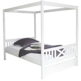 MID.YOU Postelja Z Baldahinom Lino, Bor, Masivno, Bela | Shoptok.si