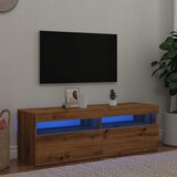 Maison Chic TV omarica - TV stojalo - Televizijska omarica z LED artisan hrast 120x35x40 cm inženirski les, (21698830) | Shoptok.si