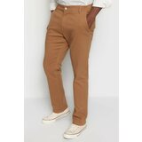 Trendyol Plus Size Camel Men's Regular Fit Casual Trousers Cene