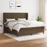  The Living Store Box spring postelja z vzmetnico temno rjava 160x200 cm blago - Box Spring Postelja, (21515320) Cene