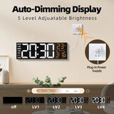 MAXSTAR velika digitalna LED stenska ura z RGB-osvetlitvijo in daljincem | Shoptok.si