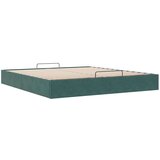  Otomanski posteljni okvir brez vzmetnice zelen 200x200 cm žamet, (21746907) | Shoptok.si