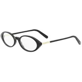 Mini CD O R8I Black Oval Eyeglasses ONE SIZE (51) Črna/Kristalna