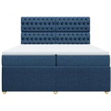 vidaXL Krevet s oprugama i madracem plavi 200 x 200 cm od tkanine | shoptok.hr