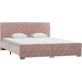 vidaXL Posteljni okvir roza blago 160x200 cm | Shoptok.si