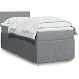 Maison Chic Box spring postelja - Vzmetna postelja z vzmetnico svetlo siva 80x200 cm blago SL4924, (21905759) | Shoptok.si