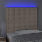  LED uzglavlje boja cappuccina 80x5x118/128 cm od umjetne kože | shoptok.hr