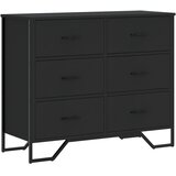  Komoda crna 91x35,5x74,5 cm od konstruiranog drva | shoptok.hr