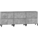 Komode 3 kom siva boja betona 60x35x70 cm od konstruiranog drva | shoptok.hr