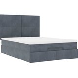  Otomanski krevet s madracima tamnosivi 140x200 cm baršunasti | shoptok.hr