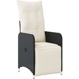 vidaXL 3-dijelni vrtni set s jastučićima Crna poli ratan | shoptok.hr