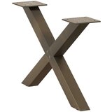  Noge za stolić X-oblika 2 kom prirodni čelik 60x(30-31)cm čelik | shoptok.hr