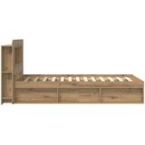  Okvir kreveta s pohranom s uzglavljem Hrast artisan 75 x 190 cm | Eponuda.com