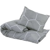  Set posteljine za poplun sivi 220 x 240 cm pamučni | shoptok.hr