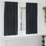  Zavjese za zamračivanje 2 pcs Crna 140 x 175 cm Baršun | shoptok.hr