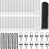 vidaXL heksagonalna ograja siva 1x100 m jeklo, kovinski kolci s konico 13 kos Ø32 mm 120 cm pocinkano jeklo | Shoptok.si