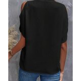 Fenzy Elegantna Široka Bluza S "V" Izrezom, Crna | shoptok.hr