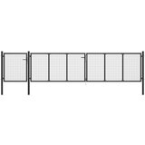 vidaXL Vrtna vrata jeklena 500x75 cm antracitna | Shoptok.si