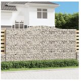 vidaXL obokane gabion košare 10 kosa 400x50x200/220cm pocinkano železo | Shoptok.si
