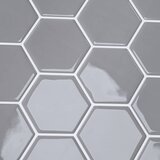  Heksagonska pločica 10 pcs Siva 30 x 30 cm Poliuretan i PET | shoptok.hr