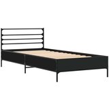 vidaXL Okvir kreveta crni 90 x 200 cm konstruirano drvo i metal | shoptok.hr