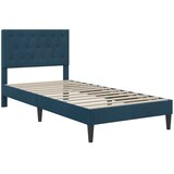  Krevetna konstrukcija s uzglavljem Plava 80 x 200 cm Baršun | shoptok.hr
