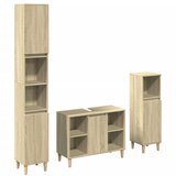 Maison Chic Kopalniški sestavi - Kopalniška garnitura 3-delna sonoma hrast inženirski les, (21788193) | Shoptok.si