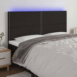  Uzglavlje crno 200x5x118/128 cm od tkanine | shoptok.hr