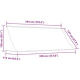 Tenda na uvlačenje 350 x 150 cm narančasto-smeđa | shoptok.hr