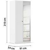 home24 OMARA S KLASIČNIMI VRATI, bela | Shoptok.si