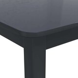 Blagovaonski stol crni 114x71x75 cm od masivnog drva kaučukovca | shoptok.hr