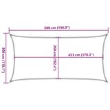 vidaXL Senčno jadro svetlo sivo 5x3 m 100 % poliester oxford | Shoptok.si