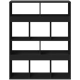 Sobna pregrada crna 100 x 33 x 125,5 cm konstruirano drvo | Eponuda.ba