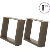  Noge za klub stolić U-oblik 2 kom Prirodni čelik 40 x (30-31) cm Čelik | shoptok.hr