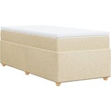 vidaXL Okvir kreveta s oprugama i madrac krem 80x200 cm od tkanine | shoptok.hr