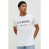 Iceberg Bombažna kratka majica moški, bela barva