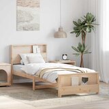 vidaXL Krevetna konstrukcija Smeđa 80 x 200 cm Masivna borovina Cijene