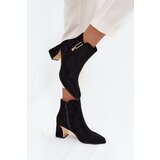 Boto Women's heeled ankle boots with gold details black Kalivra | shoptok.hr