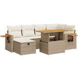 Maison Chic Seti vrtnega pohištva - Vrtna garnitura - Vrtni pohištvo set 8-delna z blazinami bež poli ratan, (21801045) | Shoptok.si