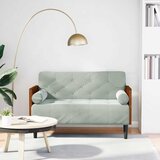  Dvosjed s jastucima, svijetlo sivi, 110 cm, baršun | shoptok.hr
