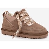 VINCEZA Suede Women's Snow Boots with Fur and Thick Lacing | Shoptok.si