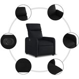  Električni naslonjač od umjetne kože crni | shoptok.hr